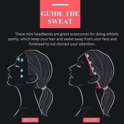 Homefish 5Pcs Candy Color Sports Headband Anti‑slip Elastic Sweatband for Women Men Yoga Running Football Fitness Hair Bands