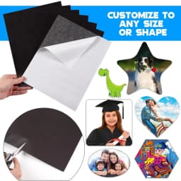 Adhesive Magnetic Sheets with Adhesive Backing 16Mil 5 PCS Each 4 X 6 Inches Flexible Magnet Sheets with Self Adhesive Sticky