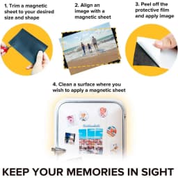 Adhesive Magnetic Sheets with Adhesive Backing 16Mil 5 PCS Each 4 X 6 Inches Flexible Magnet Sheets with Self Adhesive Sticky