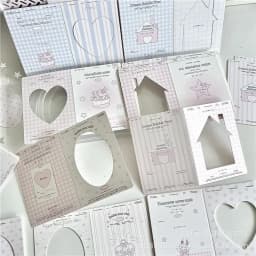 30Pcs/set Sweet Korean Fashion Kpop Photocard Holder Pink Star House Series Photocard Package Cardboard Cute Student Supplies