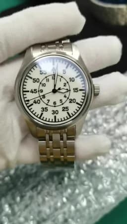 DD40mm Vh31 Beat Quartz Men Watches Sapphire Crystal Waterproof 5Bar 316L Stainless Steel vintage Pilot Men Watch