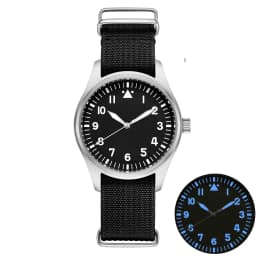 DD40mm Vh31 Beat Quartz Men Watches Sapphire Crystal Waterproof 5Bar 316L Stainless Steel vintage Pilot Men Watch