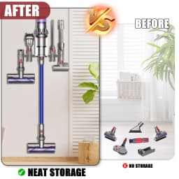 Nine-hole Accessory Holder For Dyson V7 V8 V10 V11 V15, Vacuum Parts Holder Can Connect Charger Hanger, With Expansion Screws