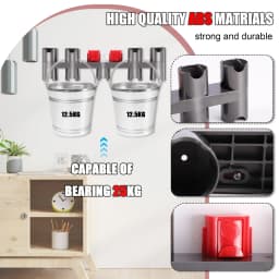 Nine-hole Accessory Holder For Dyson V7 V8 V10 V11 V15, Vacuum Parts Holder Can Connect Charger Hanger, With Expansion Screws