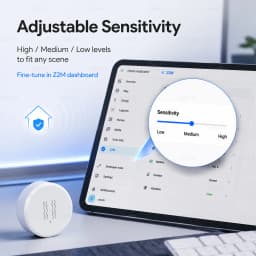 Smart Zigbee Vibration Sensor Door Window Drawer Safe Detection Real-Time Drop Motion Shock Alarm for Work With Zigbee2MQTT