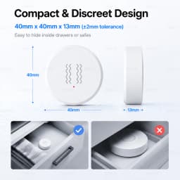 Smart Zigbee Vibration Sensor Door Window Drawer Safe Detection Real-Time Drop Motion Shock Alarm for Work With Zigbee2MQTT