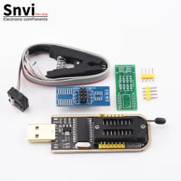 CH341B USB EEPROM Flash BIOS Programmer Module with SOIC8 SOP8 Test Clip, SPI Flash Reader Writer for 24CXX 25CXX 93CXX Chips