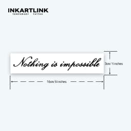 Nothing Is Impossible Temporary Tattoo,Lasts To 15 Days New Technology Magic Waterproof Semi Permanent Sticker