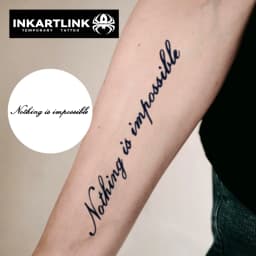Nothing Is Impossible Temporary Tattoo,Lasts To 15 Days New Technology Magic Waterproof Semi Permanent Sticker