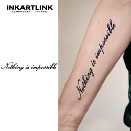 Nothing Is Impossible Temporary Tattoo,Lasts To 15 Days New Technology Magic Waterproof Semi Permanent Sticker
