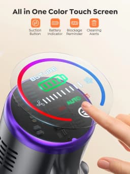 BUTURE VC80 500W 48Kpa Suction Power Handheld Cordless Wireless Vacuum Cleaner for Home Appliance 1.5L Dust Cup RemovableBattery