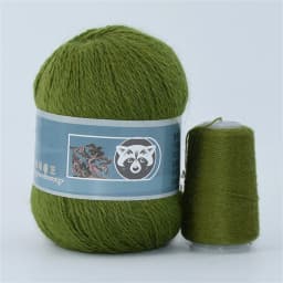Fur Mink Yarn for Knitting 2-Ply Worsted Fluffy Yarn for Crocheting Needlework 1 Skein 340 M 50+20g