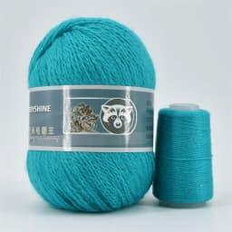 Fur Mink Yarn for Knitting 2-Ply Worsted Fluffy Yarn for Crocheting Needlework 1 Skein 340 M 50+20g