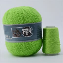 Fur Mink Yarn for Knitting 2-Ply Worsted Fluffy Yarn for Crocheting Needlework 1 Skein 340 M 50+20g