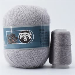 Fur Mink Yarn for Knitting 2-Ply Worsted Fluffy Yarn for Crocheting Needlework 1 Skein 340 M 50+20g