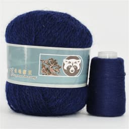Fur Mink Yarn for Knitting 2-Ply Worsted Fluffy Yarn for Crocheting Needlework 1 Skein 340 M 50+20g