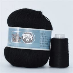 Fur Mink Yarn for Knitting 2-Ply Worsted Fluffy Yarn for Crocheting Needlework 1 Skein 340 M 50+20g