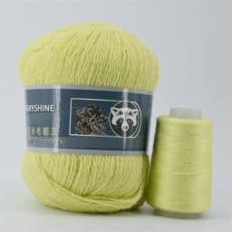 Fur Mink Yarn for Knitting 2-Ply Worsted Fluffy Yarn for Crocheting Needlework 1 Skein 340 M 50+20g