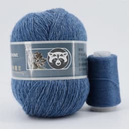 Fur Mink Yarn for Knitting 2-Ply Worsted Fluffy Yarn for Crocheting Needlework 1 Skein 340 M 50+20g