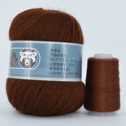 Fur Mink Yarn for Knitting 2-Ply Worsted Fluffy Yarn for Crocheting Needlework 1 Skein 340 M 50+20g
