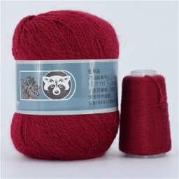 Fur Mink Yarn for Knitting 2-Ply Worsted Fluffy Yarn for Crocheting Needlework 1 Skein 340 M 50+20g