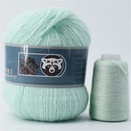 Fur Mink Yarn for Knitting 2-Ply Worsted Fluffy Yarn for Crocheting Needlework 1 Skein 340 M 50+20g