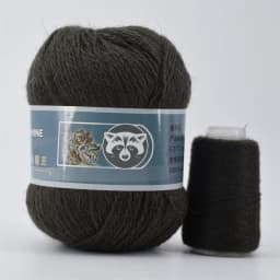 Fur Mink Yarn for Knitting 2-Ply Worsted Fluffy Yarn for Crocheting Needlework 1 Skein 340 M 50+20g