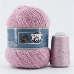 Fur Mink Yarn for Knitting 2-Ply Worsted Fluffy Yarn for Crocheting Needlework 1 Skein 340 M 50+20g