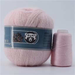 Fur Mink Yarn for Knitting 2-Ply Worsted Fluffy Yarn for Crocheting Needlework 1 Skein 340 M 50+20g