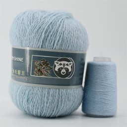 Fur Mink Yarn for Knitting 2-Ply Worsted Fluffy Yarn for Crocheting Needlework 1 Skein 340 M 50+20g