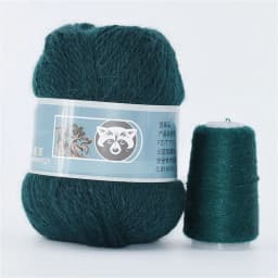 Fur Mink Yarn for Knitting 2-Ply Worsted Fluffy Yarn for Crocheting Needlework 1 Skein 340 M 50+20g