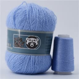 Fur Mink Yarn for Knitting 2-Ply Worsted Fluffy Yarn for Crocheting Needlework 1 Skein 340 M 50+20g