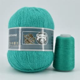 Fur Mink Yarn for Knitting 2-Ply Worsted Fluffy Yarn for Crocheting Needlework 1 Skein 340 M 50+20g