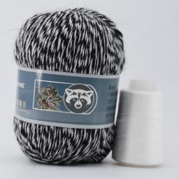 Fur Mink Yarn for Knitting 2-Ply Worsted Fluffy Yarn for Crocheting Needlework 1 Skein 340 M 50+20g