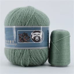 Fur Mink Yarn for Knitting 2-Ply Worsted Fluffy Yarn for Crocheting Needlework 1 Skein 340 M 50+20g
