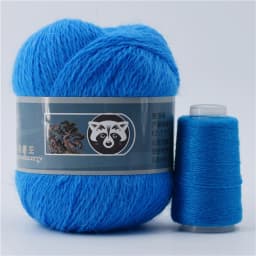 Fur Mink Yarn for Knitting 2-Ply Worsted Fluffy Yarn for Crocheting Needlework 1 Skein 340 M 50+20g