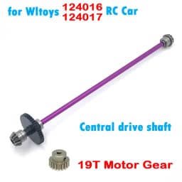 Upgrade Parts Wltoys 124019 124018 124016 124017 144001 1/12 1/14 RC Car Metal Main Central Axle Drive Shaft Differential Gear