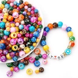 100 Pieces Of Crystal Flower Circular Acrylic Bead Diy Bracelet Necklace Earrings Bracelet Accessories Materials