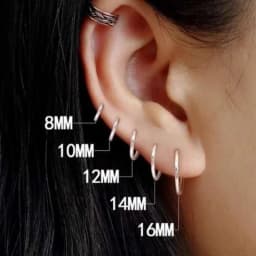8/10/12/14/16/18/20mm Huggies Hoop Earring Helix Piercing Cartilage Hoops Tragus Earring Lobe Jewelry Pink Unisex Rook Earrings