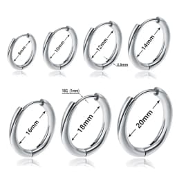 8/10/12/14/16/18/20mm Huggies Hoop Earring Helix Piercing Cartilage Hoops Tragus Earring Lobe Jewelry Pink Unisex Rook Earrings