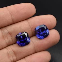 Natural Tanzanite Blue Sapphire Cushion Cut AAAA+ 12×12mm 10.50Ct Loose Gemstone For Jewelry Making