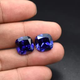 Natural Tanzanite Blue Sapphire Cushion Cut AAAA+ 12×12mm 10.50Ct Loose Gemstone For Jewelry Making