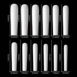 3XL Long Coffin/Square Acrylic False Nail Tip Half Cover C Curved Straight Nail Tips Manicure Nail Art Decoration ToolFake Nails