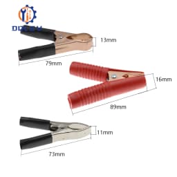 2PCS 30A 50A 100A Red+Black Crocodile Car Caravan Van Battery Test Lead Clips Best Promotion Alligator Clips Connector Plug
