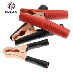 2PCS 30A 50A 100A Red+Black Crocodile Car Caravan Van Battery Test Lead Clips Best Promotion Alligator Clips Connector Plug