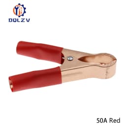 2PCS 30A 50A 100A Red+Black Crocodile Car Caravan Van Battery Test Lead Clips Best Promotion Alligator Clips Connector Plug
