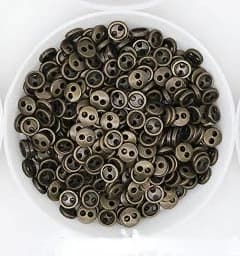 30pcs 3/4/5/6/7/8mm Mini Metal Buttons for DIY Doll Clothes Round Buckles 2 Holes Handmade Scrapbooking Sewing