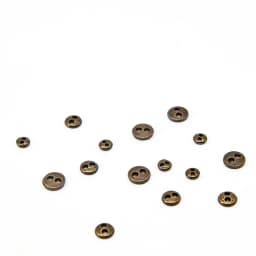 30pcs 3/4/5/6/7/8mm Mini Metal Buttons for DIY Doll Clothes Round Buckles 2 Holes Handmade Scrapbooking Sewing