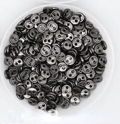 30pcs 3/4/5/6/7/8mm Mini Metal Buttons for DIY Doll Clothes Round Buckles 2 Holes Handmade Scrapbooking Sewing