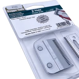 #2162,Professional Stagger-Tooth 2-Hole replacement Clipper Blade set Compatible With For Cordless Magic Clip 8148